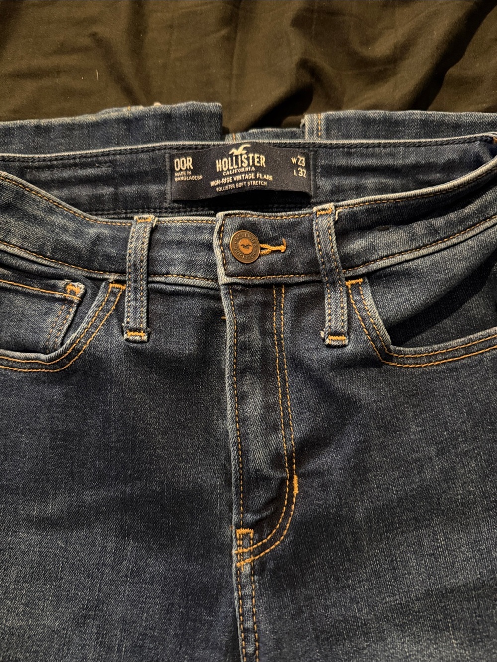 Hollister Women's Dark Indigo Flare Jeans